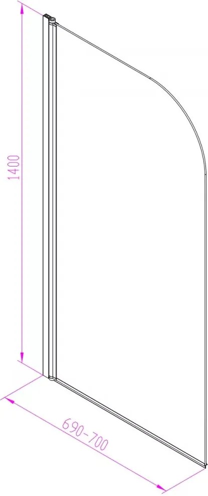 Eva 70x140 kádparaván