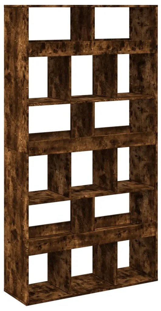 füstös tölgy színű szerelt fa térelválasztó 100 x 33 x 187,5 cm