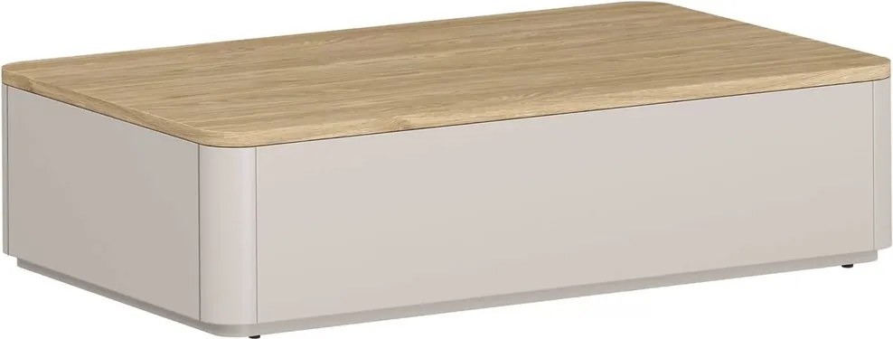 Amilio dohányzóasztal 100 cm fiókos - kasmír / olajozott tölgy