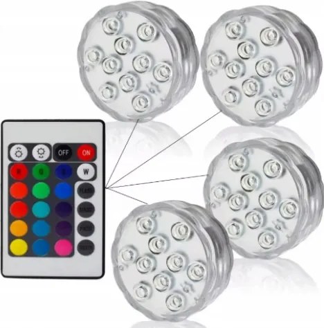 Medence Világítás Led Vízálló Víz Alatti Medence Led Rgb Távirányító Lámpa