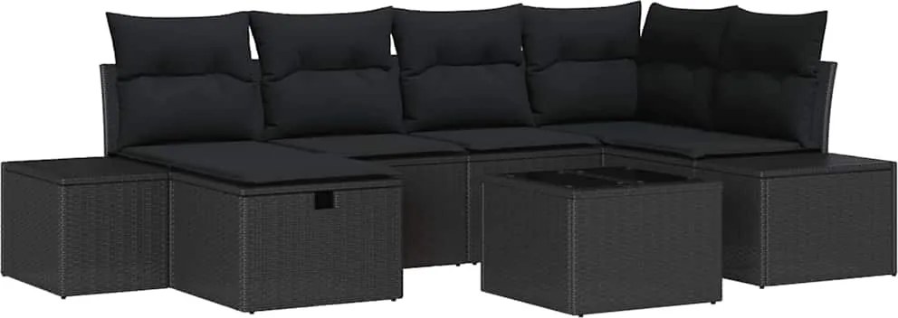 vidaXL Kanapé Szett párnával 6 pcs polirattan