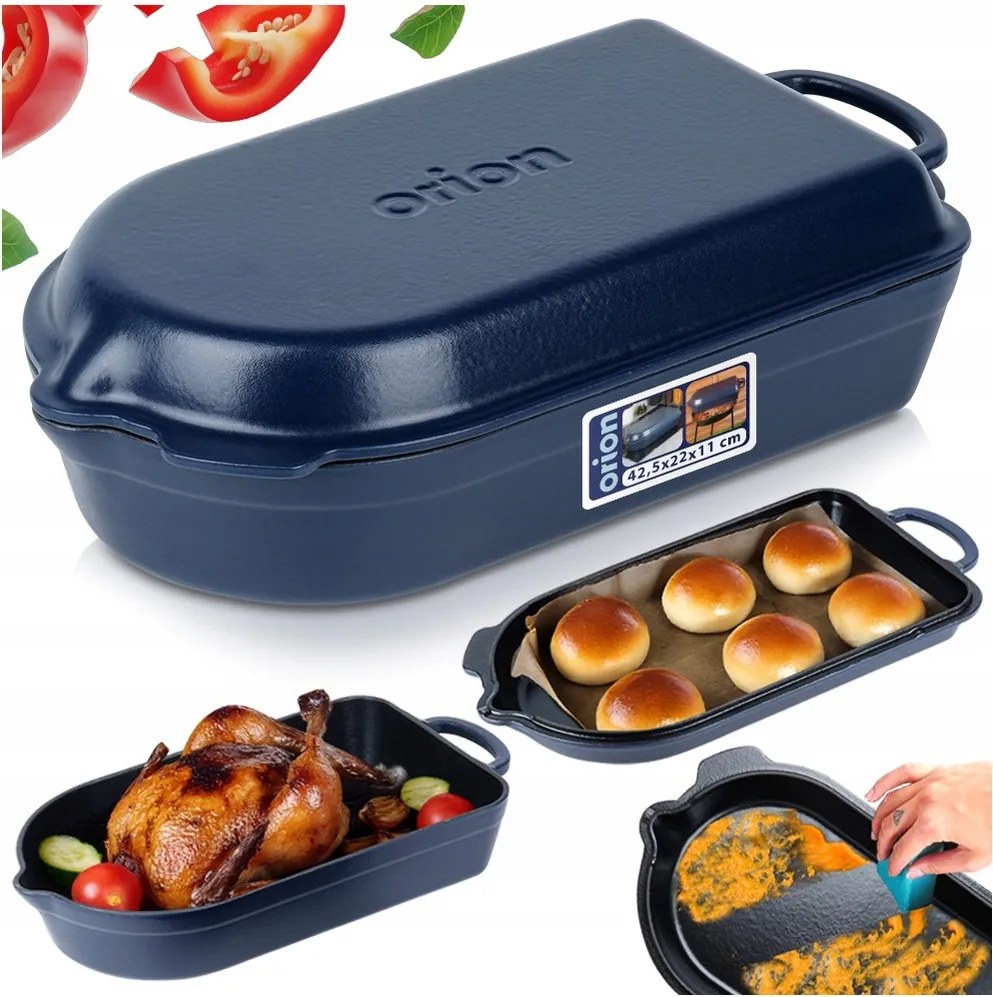 Britfanna Öntöttvas Zománcozott Britfanna főzőedény párolás sütés