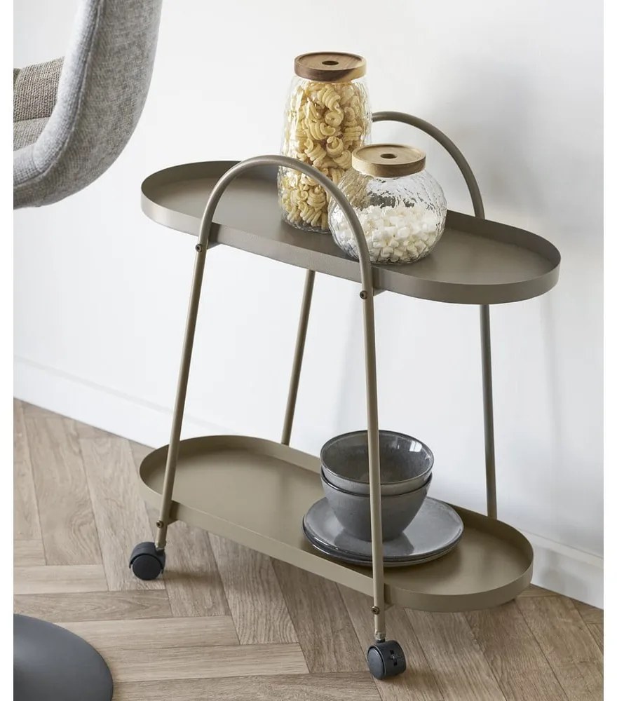 Fém gurulós zsúrkocsi 27,5x60 cm Empoli – House Nordic