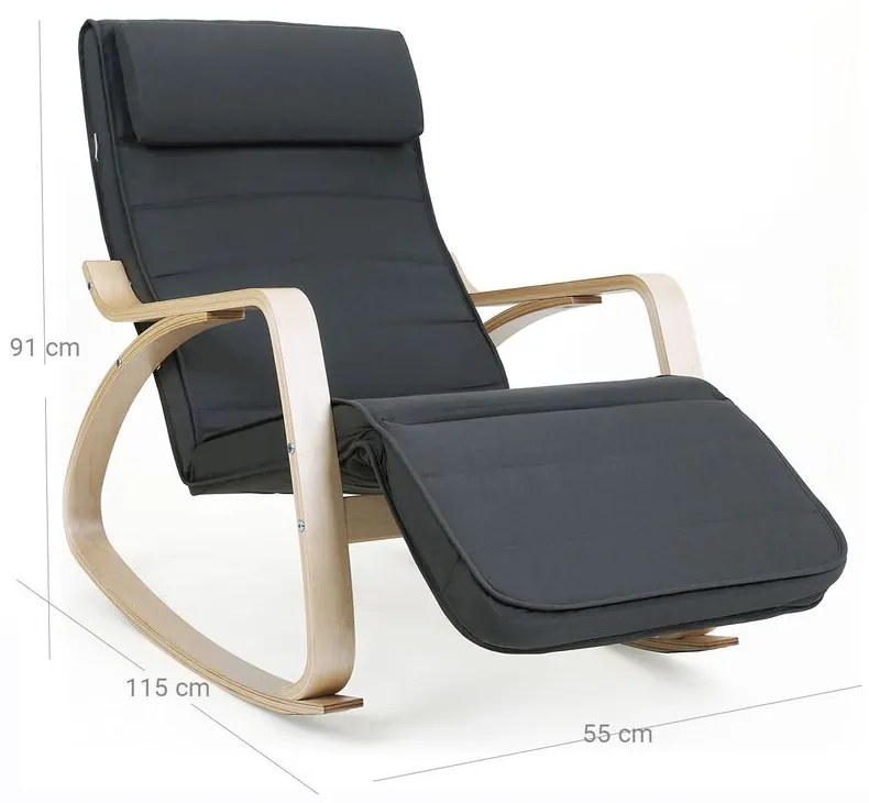 Jurhan SWING hintaszék, teherbírás 150kg, 67x115x91cm, antracit