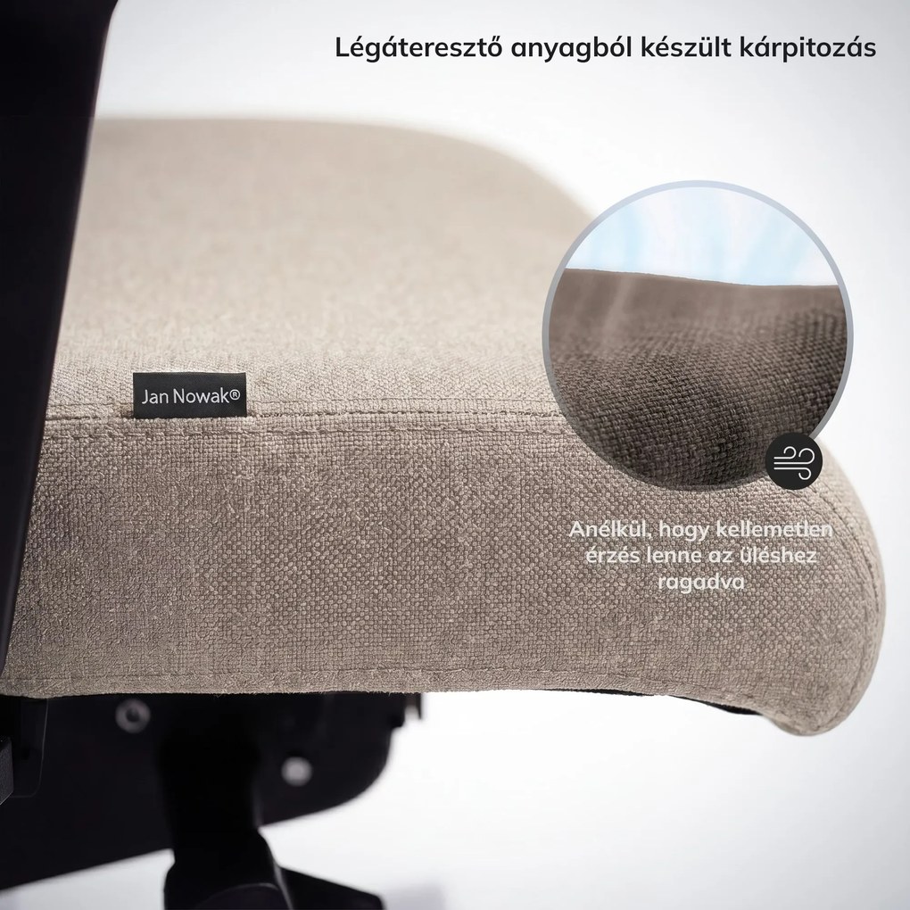 Ergonómikus, forgó irodai szék, világos bézs: VECTOR