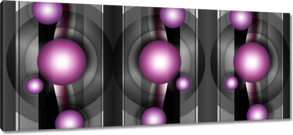 Festmények 100x40 Lila absztrakt