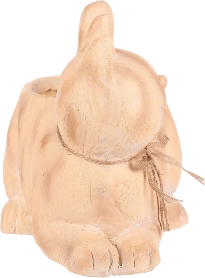 Kočka - obal na květiny, magnesium, imitace dřeva
