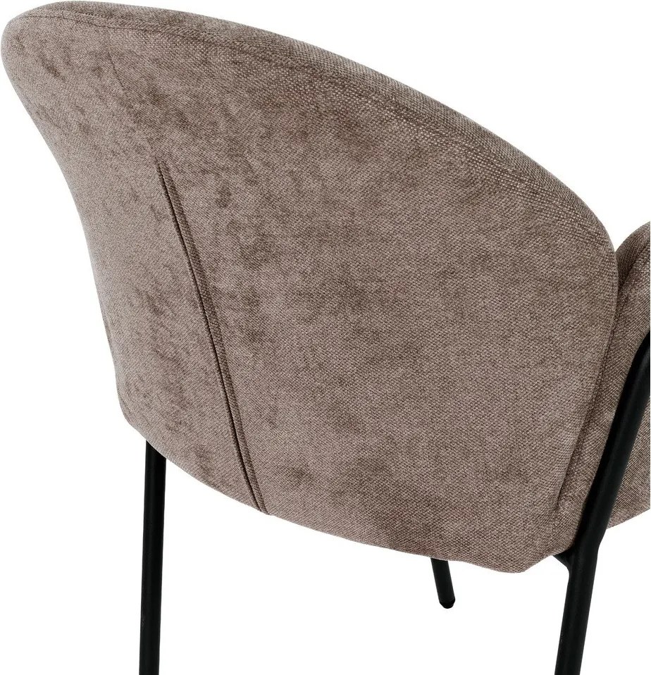 Barackszínű kárpitozott étkezőfotel szett 2 db-os Aslin – MOME