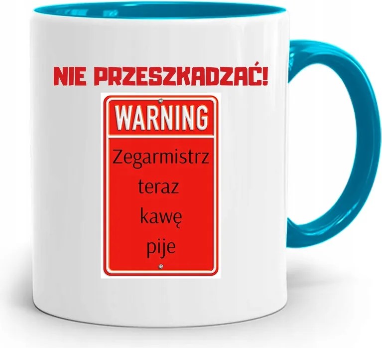 Kék Bögre Az Óramesternek Most Kávét Iszik, fényképes nyomattal