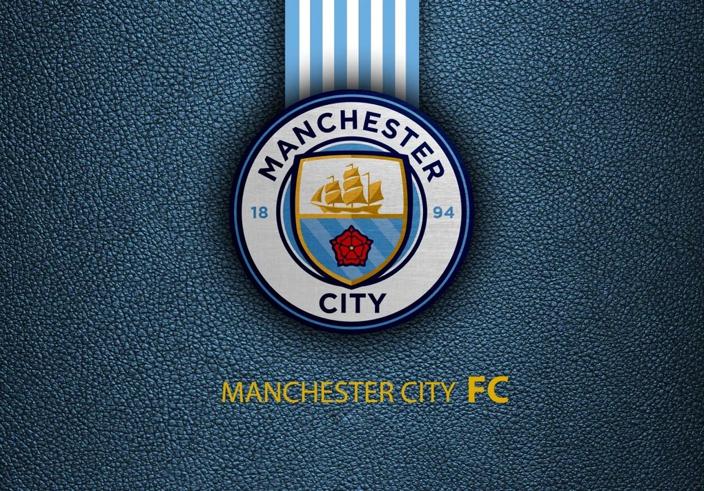 Poszter, Manchester City Fc, Football Club, Anglia, Premier League,