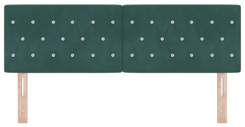 LED Fejtámla LED -es lámpákkal Argyle Sötétzöld 144 cm Bársony