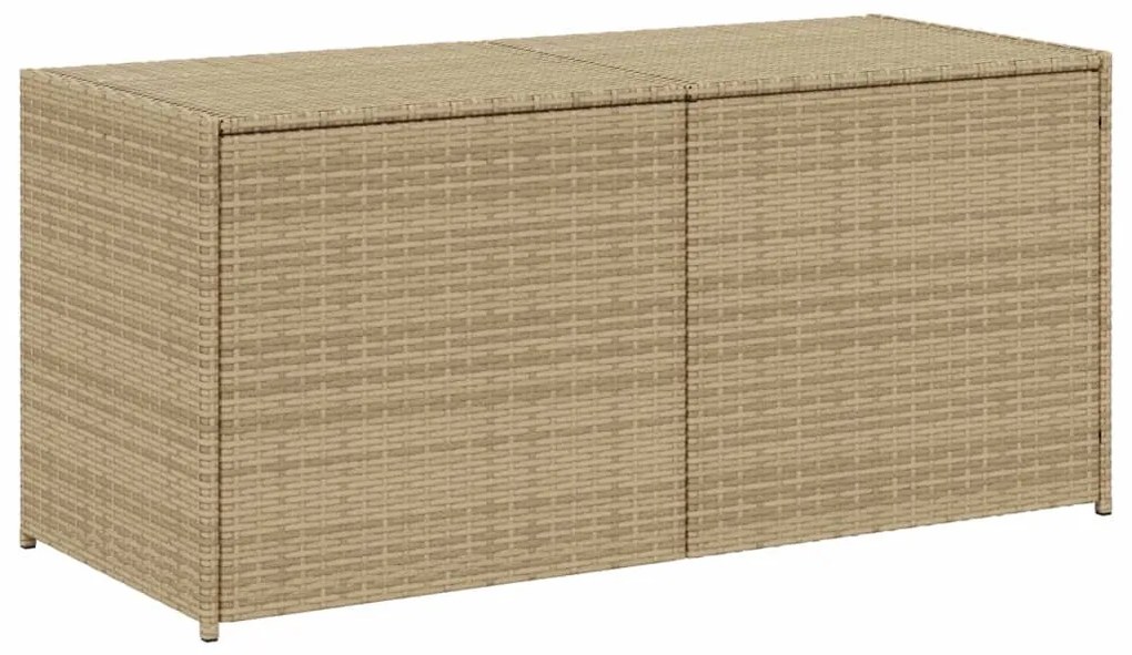 Vegyes bézs polyrattan kerti tárolóláda 283 L