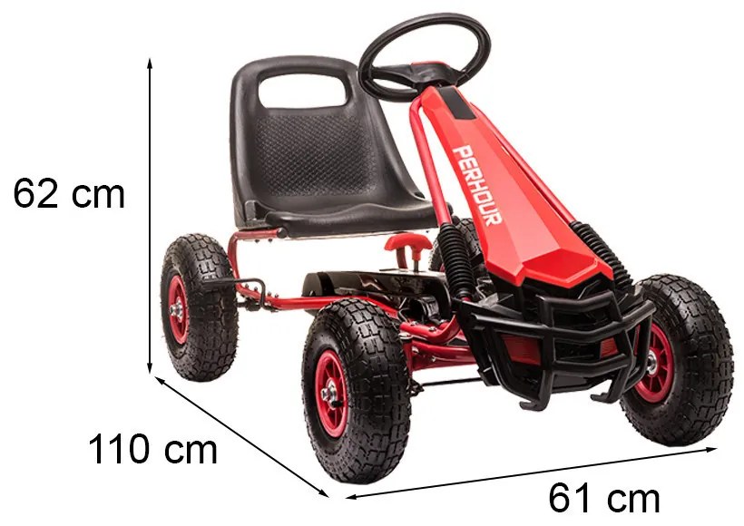 Pedálos gokart piros