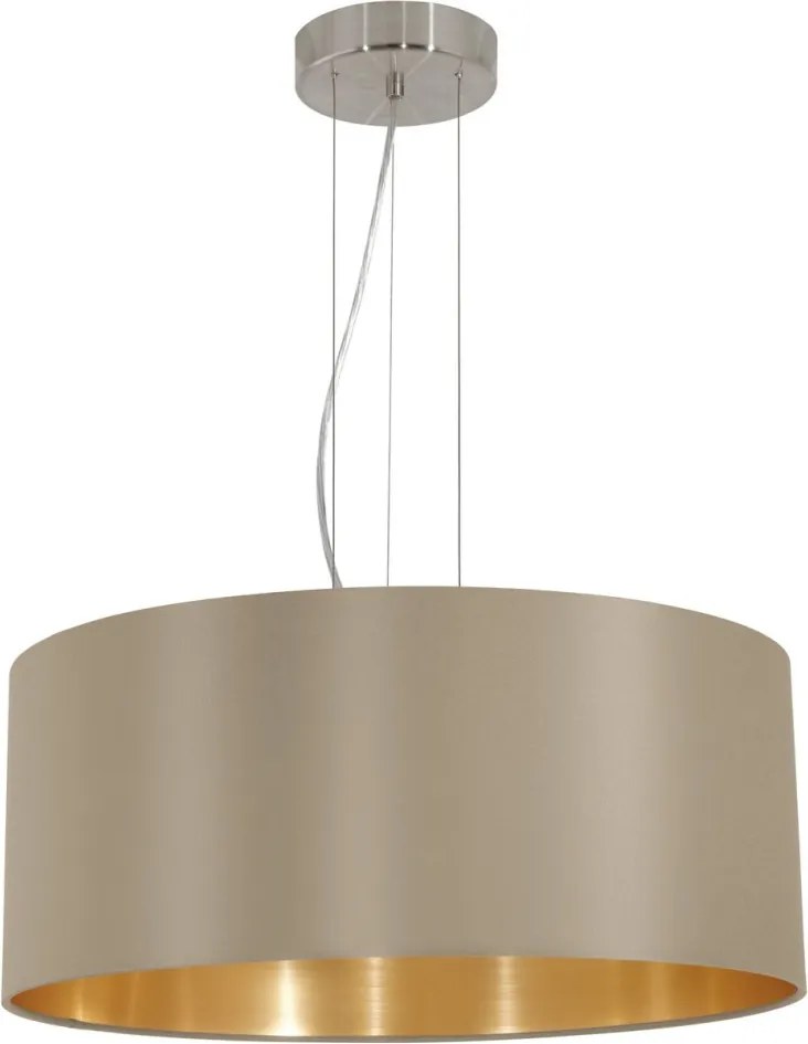 EGLO 31607 MASERLO Ernyős Függesztett Lámpa Nikkel, Taupe, Arany E27 IP20