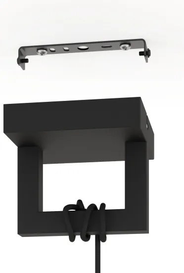 Eglo 390002 - Csillár zsinóron BOGOTA 1xE27/40W/230V fekete