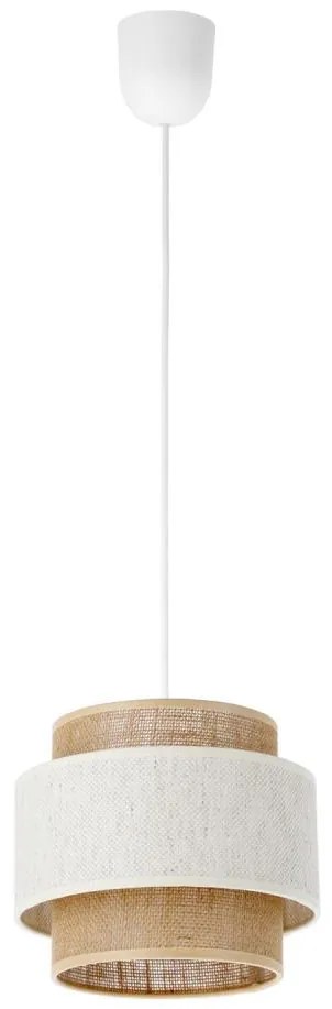 BOHO zsinóros függeszték 1xE27/60W/230V átm. 20 cm krémszínű/juta