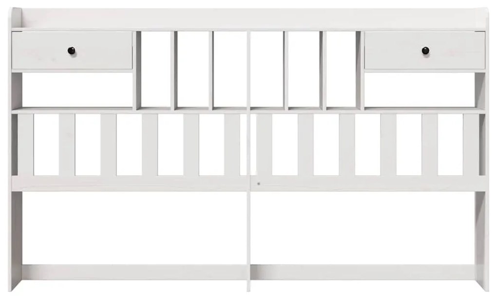 fehér tömör fenyőfa fejtámla tárolóval 180 cm