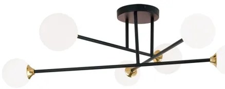Orion DL 7-786/6 - Felületre szerelhető csillár SNOWWHITE 6xG9/20W/230V átm. 84 cm fekete/arany