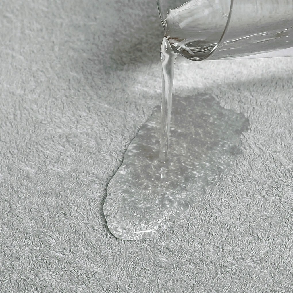 Goldea körgumis nem áteresztő frottír lepedő - világosszürke 90 x 200 cm