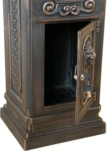 STILISTA Hagyományos antik postaláda sötét sárgaréz