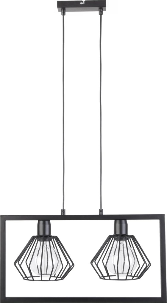 SIGMA LIGHTING 31616 SAGA Többágú Függesztett Lámpa Fekete E27 IP20