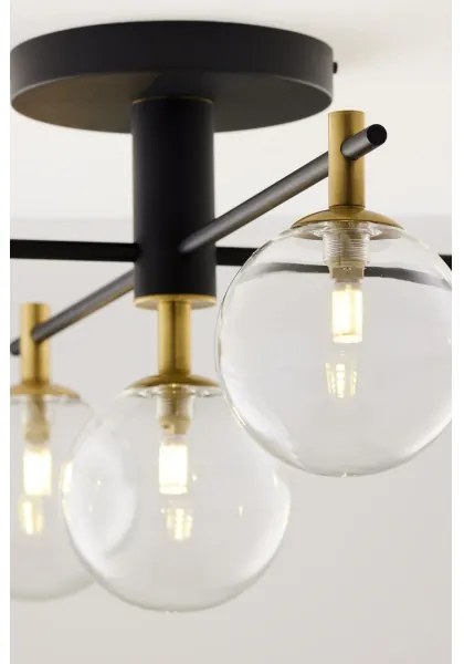 Jupiter 2035 - Felületre szerelhető csillár FIGARO 5xG9/10W/230V fekete/arany/bézs/átlátszó