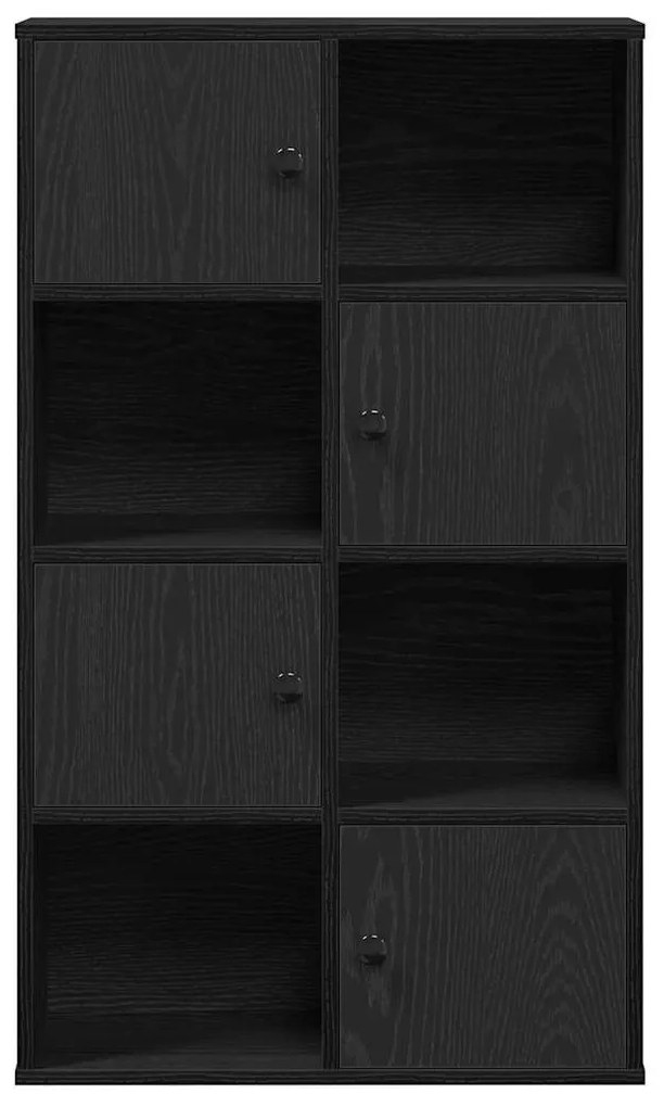Könyvespolc fekete tölgy 60x24x101,5 cm Gépesített fa