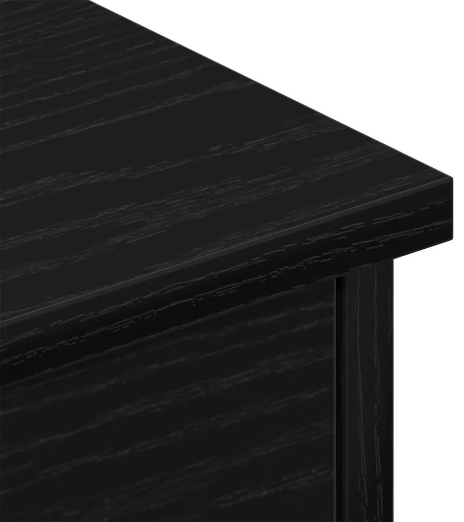 Falra szerelhető Fiókos Polc Fekete Tölgy 60x26x18,5cm Mérnöki Fa