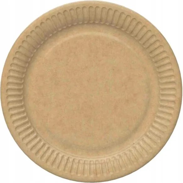 Eko papírtányér, átm.23cm/50db, barna TÁNYÉROK23-120/50-B