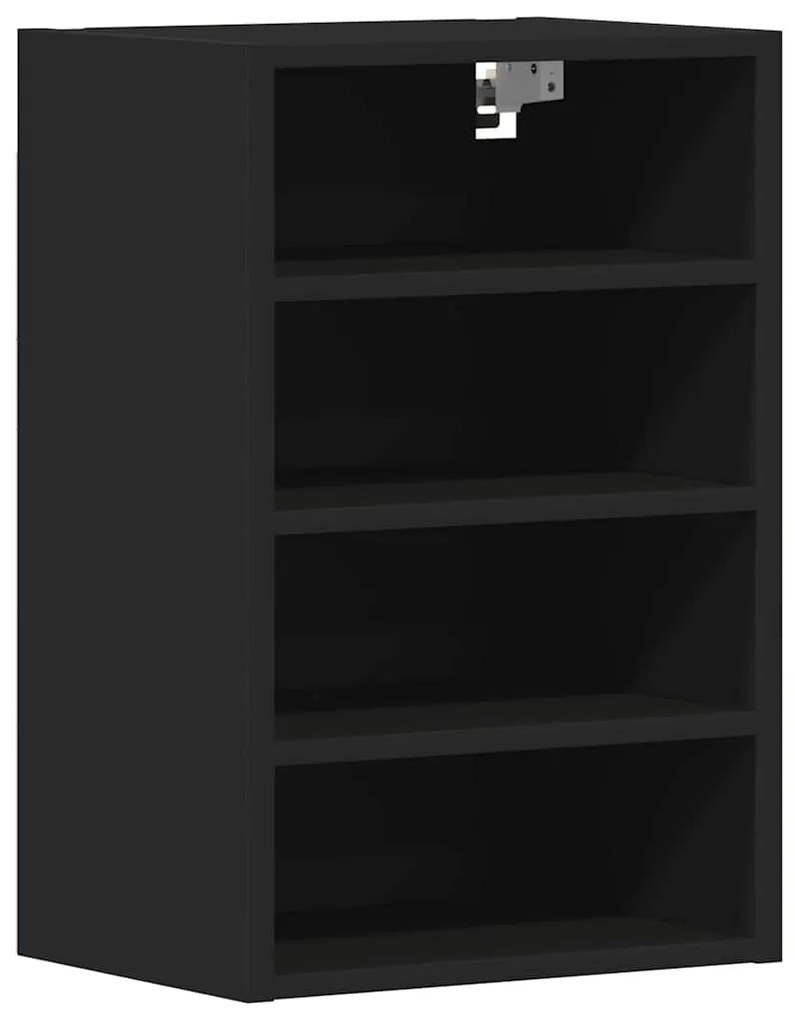 fekete forgácslap függő szekrény 40x29,5x60 cm
