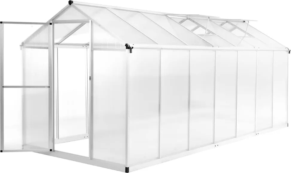 vidaXL alumínium melegház 421 x 190 x 195 cm 15,6 m³
