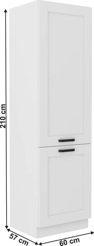 Magas szekrény, polcos, fehér, LULA 60 DK-210 2F