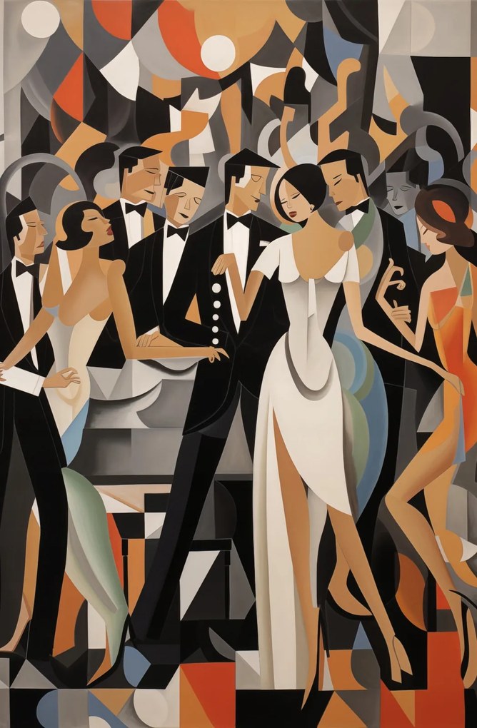 Poszter 56,6x86,4cm Art Deco bál