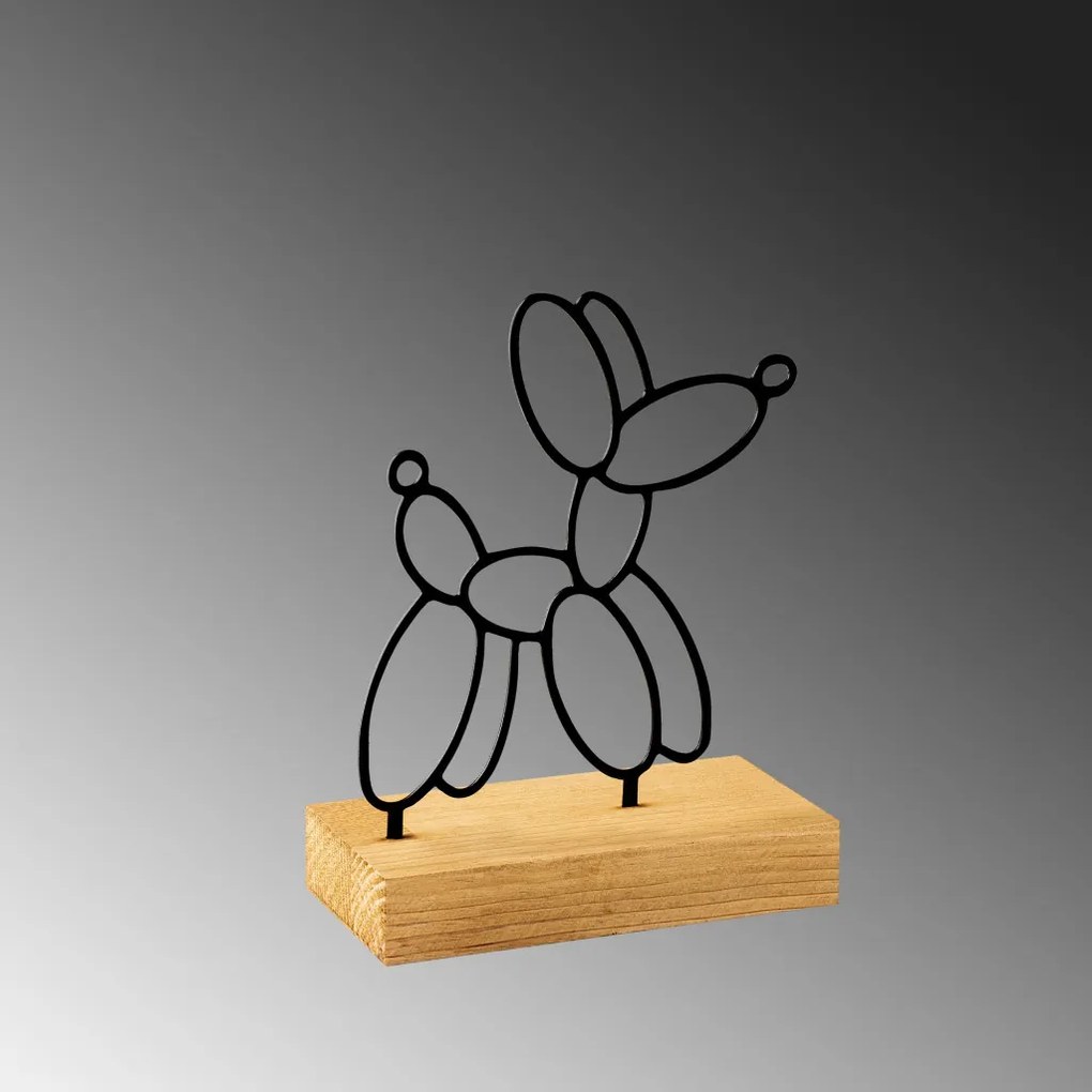 Swell fém dísztárgy, fekete, 22×8 cm