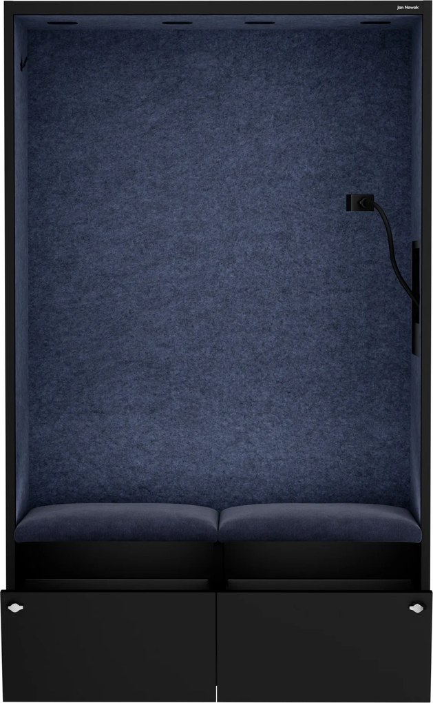 Sally 1150mm korpus Czarny - siedzisko Granatowy