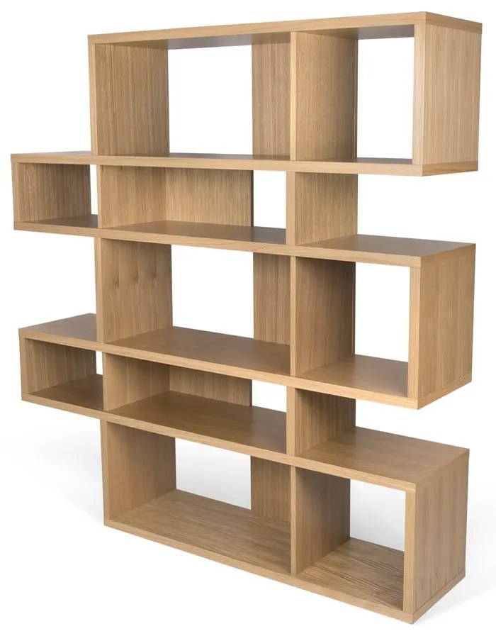 London könyvespolc tölgyfa dekorral, 34 x 160 cm - TemaHome