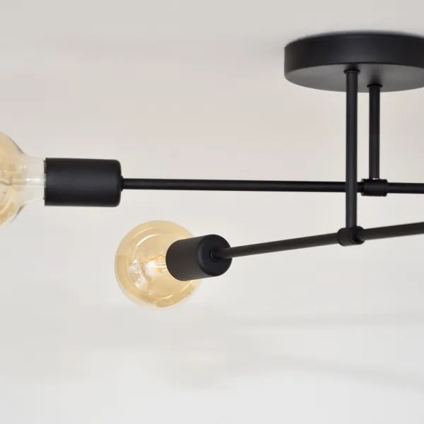 LED Felületre szerelhető csillár CAMBRIDGE 4xE27/8W/230V fekete