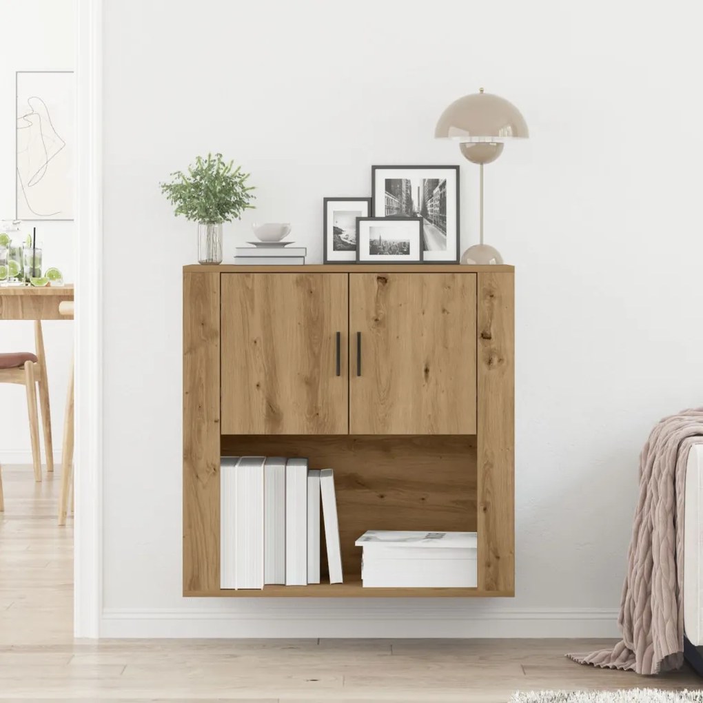 Fali Szekrény Mesteri Tölgy 80x33x80 cm Forgácslap