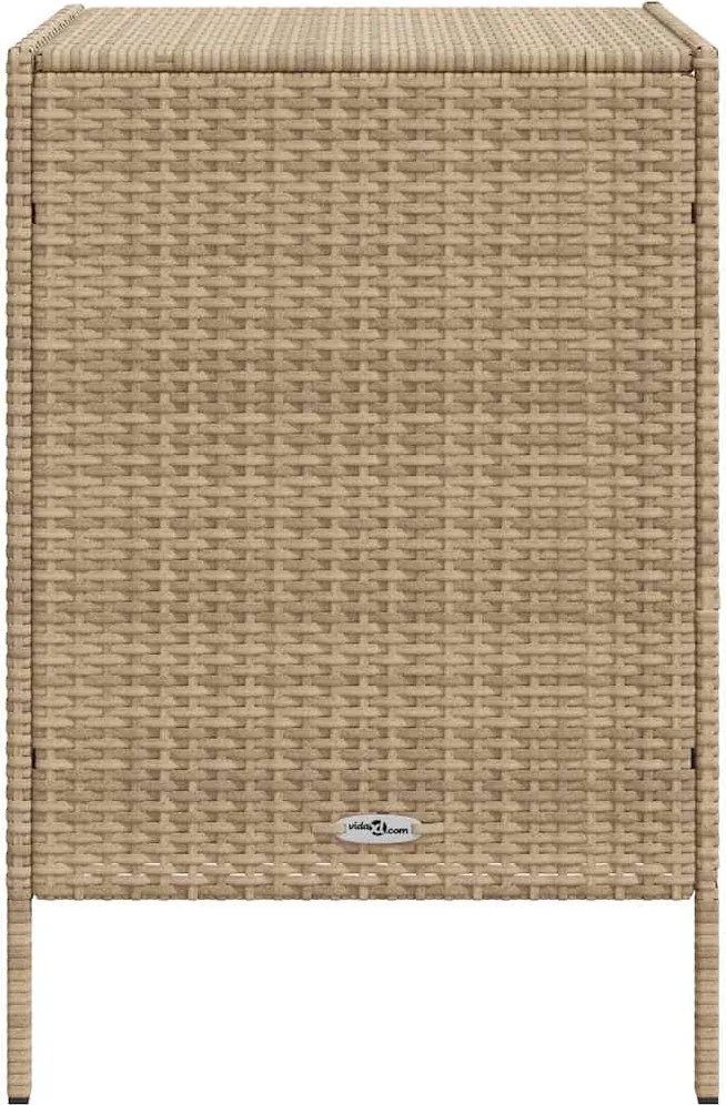 vidaXL bézs polyrattan kerti tárolószekrény 55 x 59 x 80 cm