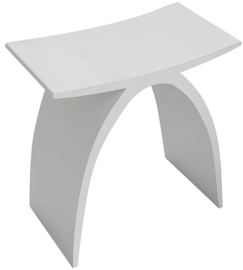 Cerano Tara, öntött márvány fürdőszobaszék 43x43x23,5cm, fehér, CER-CER-426655