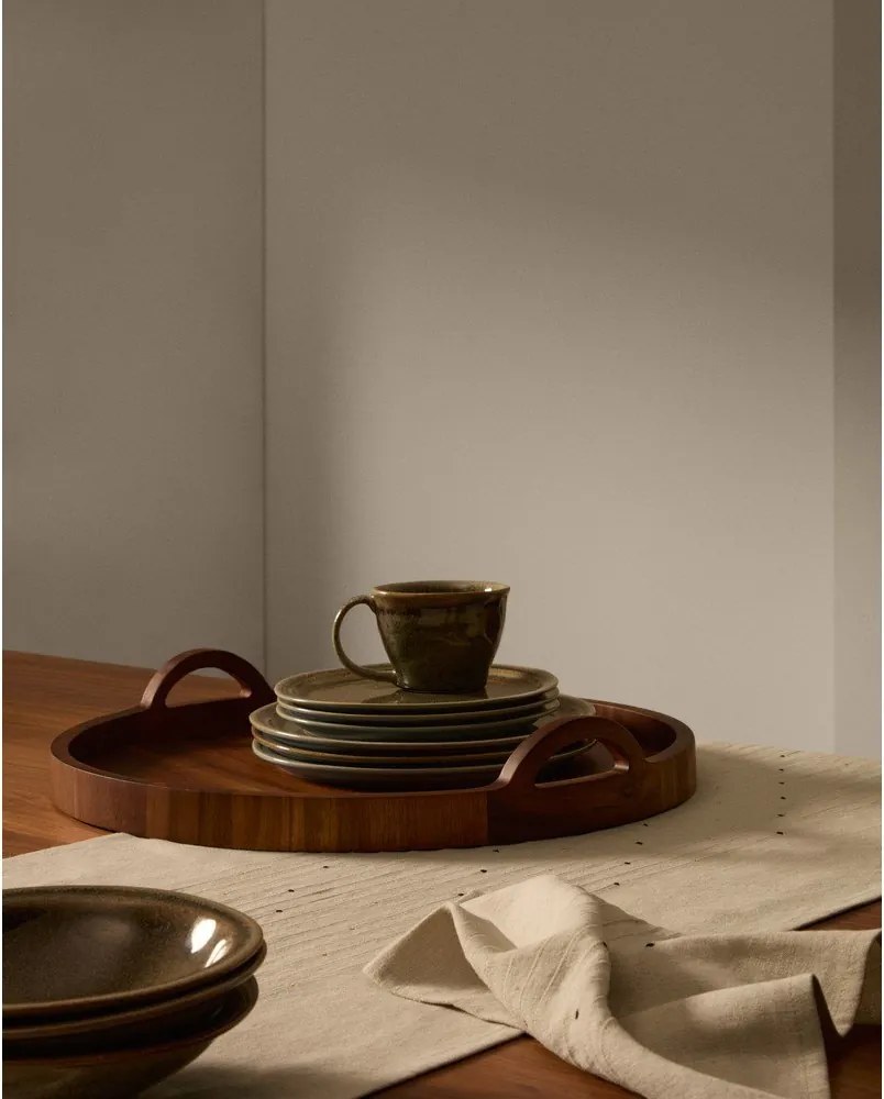 Szürke kerámia desszertes tányér ø 23 cm Coval – Kave Home