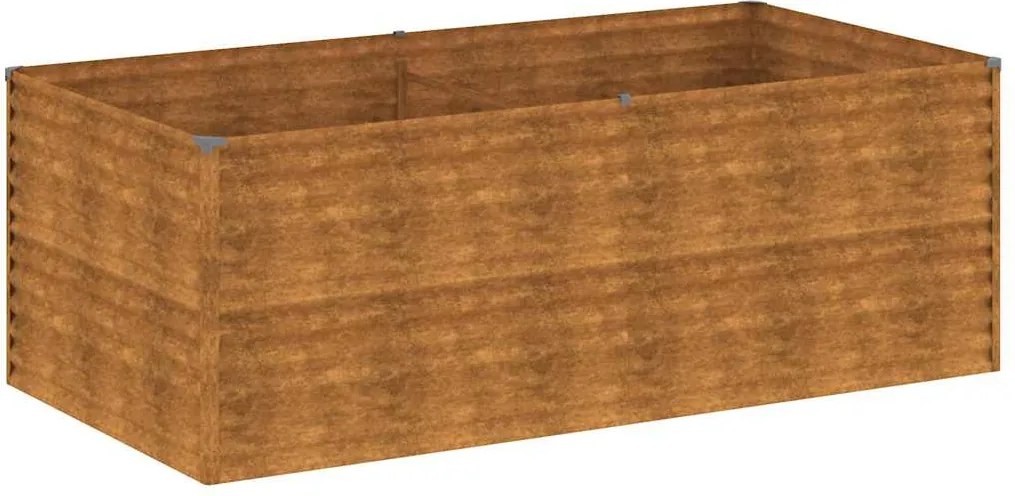 vidaXL corten acél kerti magaságyás 196 x 100 x 69 cm