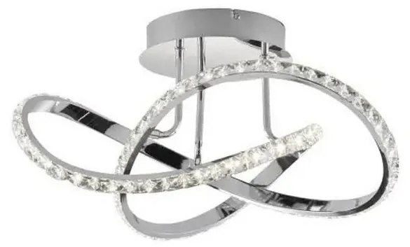 LED dimmelhető felületre szerelhető csillár ABRO LED/26W/230V fényes króm