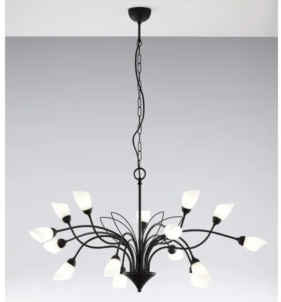 Jupiter 2057 - Láncos csillár GLORIOSA 15xG9/14W/230V fekete