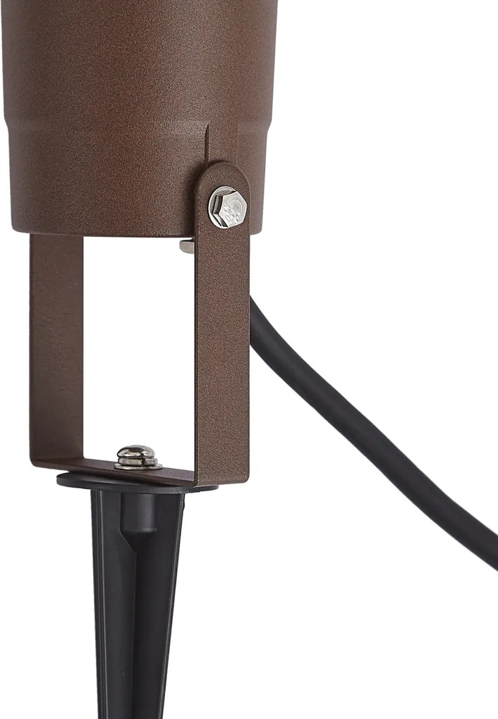 Modern kerti spotlámpa rozsdabarna színben, kábellel és dugóval, 204 cm, IP65 - Basic