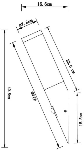 GLOBO 3157S - DACIA szenzoros kültéri lámpa 1xE27/60W