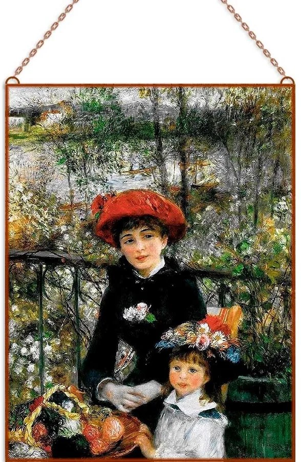 Renoir-Two Sisters on the Terrace üvegkép, falikép