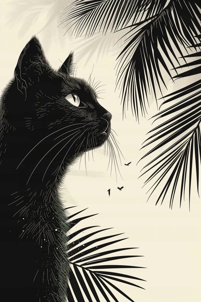 Poszter 30x45cm Elmélkedés a pálmafák árnyékában