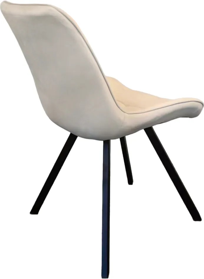 Étkezőszék, bézs Velvet szövet/fekete, SAMIRA