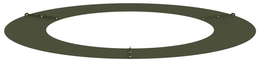 vidaXL Alkalmas lapos fa gyűrűkhez 5 pcs Oliva zöld Ø60 / 90 cm Acél